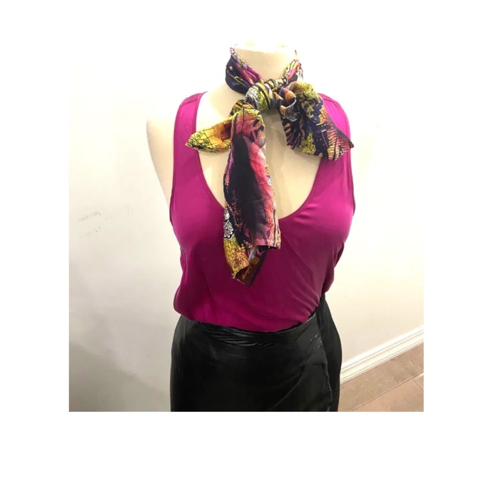 NWOT 100% Silk Rebecca Taylor Magenta Blouse (Sz 6)